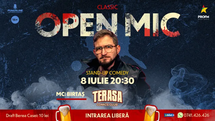 Stand-up Comedy Open mic la ComicsClub!