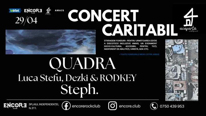 Concert caritabil - Quadra x Dezki, Luca Stefu & Roadkey x steph