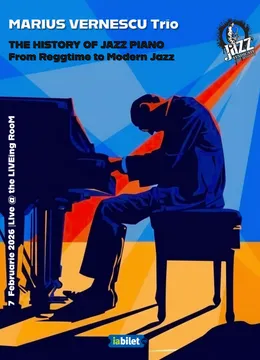 L!VEing Room #3: Marius Vernescu Trio – The History of Jazz Piano: From Ragtime to Modern Jazz