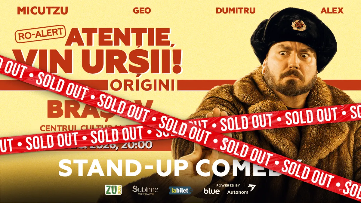Brasov: Stand-up Comedy cu Micutzu, Geo Adrian si George Dumitru - “Atentie, vin ursii!” - LUNI - ORA 20:00