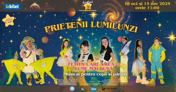 Prietenii LumiLunzi și Fetița care vrea o lume mai bună - Musical pentru copii și părinți