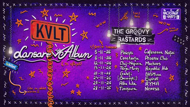 Turneu The Groovy Bastards - lansare de album ,,KVLT''