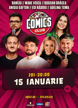 Stand-up cu Natanticu, Drăcea, Banciu, Adelina Toma și Edi Rădoiu la ComicsClub!