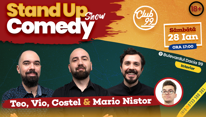 Stand Up la Club 99 cu Teo, Vio, Costel - Mario Nistor