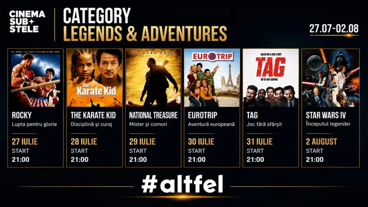 Cinema sub stele: Legends & Adventure Week