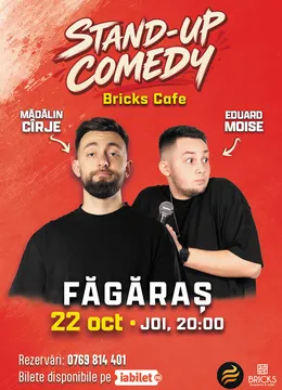 Făgăraș: Stand-up comedy cu Mădălin Cîrje și Edi Moise