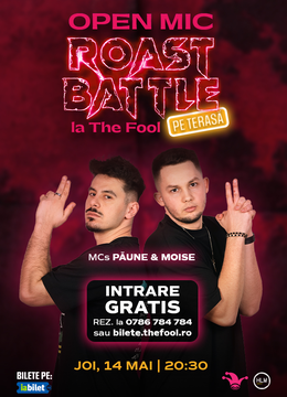 The Fool Terasa: Open-Mic Roast Battle MCs: Păune & Moise