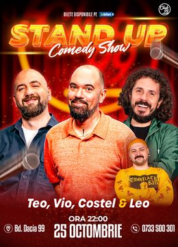 Stand-up Comedy cu Teo, Vio, Costel - Leo la Club 99