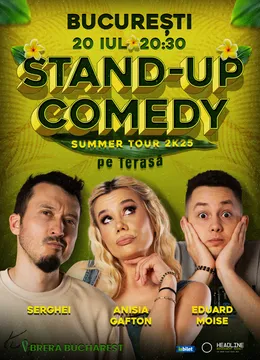 Stand-Up Comedy pe terasă cu Anisia Gafton, Serghei și Eduard Moise