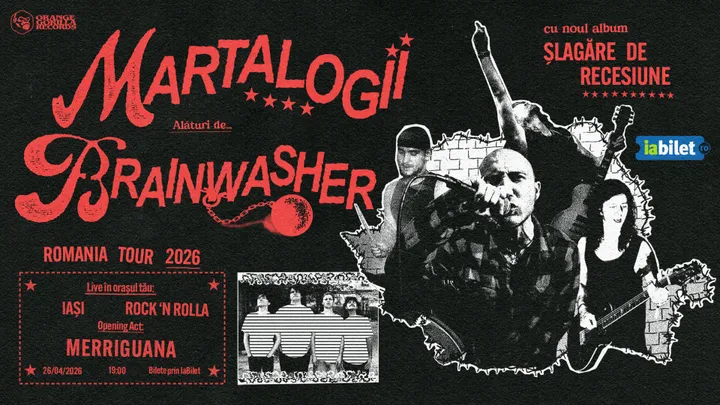 Iasi: Turneu Martalogii & Brainwasher - lansare album „Șlagăre de recesiune”