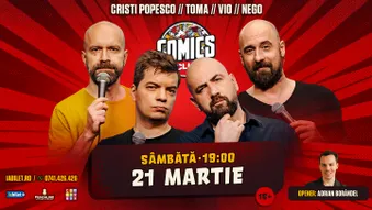Stand-up cu Cristi Popesco, Toma, Vio și Nego la ComicsClub!