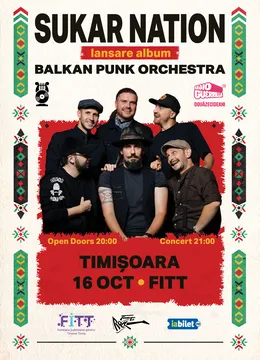 Timișoara: Sukar Nation - Lansare album Balkan Punk Orchestra