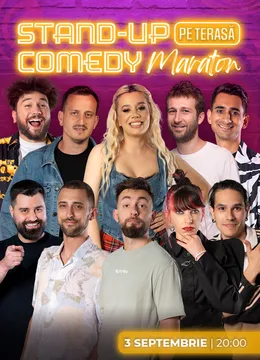 The Fool: Stand-up comedy Maraton pe terasă cu: Radu Isac, Anisia, Mane Voicu, Cîrje, Drăcea, Florin, Dobrotă, Popinciuc, Teodora Nedelcu și Geo Adrian