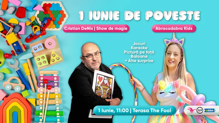 The Fool Terasă: 1 iunie de poveste cu magicianul Cristian DeNis și Abracadabra Kids