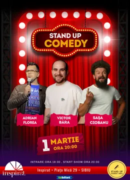 Sibiu: Stand-Up Comedy cu Băra, Sașa & Adrian