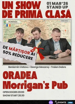 Oradea: Un Show de Primă Clasă | Stand-up Comedy cu Beniamin Vatavu, George Mesaroș și Traian Dobra