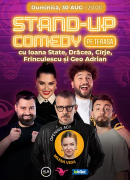 The Fool Terasa: Stand-up comedy cu Cîrje, Drăcea, Frînculescu, Ioana State și Geo Adrian