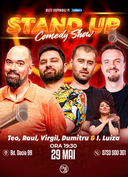 Stand-up Comedy cu Teo, Raul Gheba, Virgil Ciulin, George Dumitru, Ioana Luiza la Club 99