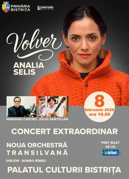 Bistrița: Volver - Concert extraordinar cu Analia Selis