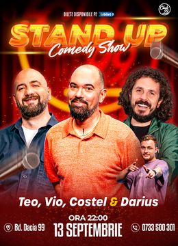Stand-up Comedy cu Teo, Vio, Costel - Darius Grigorie la Club 99