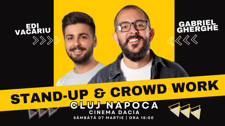 Cluj Napoca: Stand Up & Crowd Work | Gabriel Gherghe și Edi Vacariu