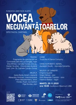 Cluj-Napoca: Vocea Necuvântătoarelor -  Spectacol Caritabil
