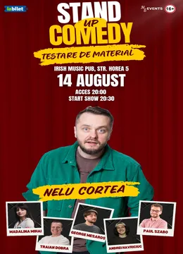 Cluj-Napoca: Stand-Up Comedy - Testare de material cu Cortea, George, Mădălina, Szabo, Havriciuc și Traian