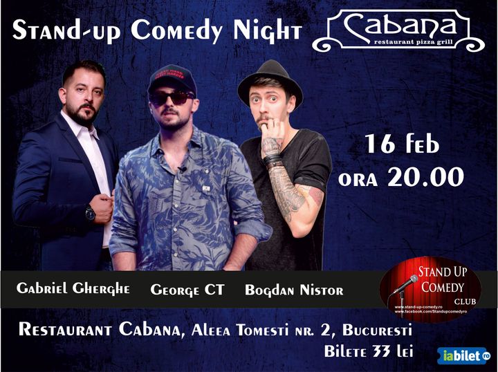 Stand Up Comedy cu Gabriel Gherghe, George Tinta & Bogdan Nistor