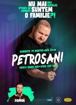 Petrosani: „Nu mai suntem o FAMILIE?!” Show nostalgic de stand-up cu Nae Nicolae