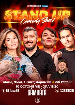 Stand-up Comedy cu Maria Popovici, Sorin Pârcălab, Ioana Luiza, Mirel Popinciuc - Edi Rădoiu la Club 99 | Show 1