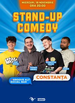 Constanța: Stand-up comedy cu Teo Ioniță, Teodor Abagiu, Florentin Păune și Tamer