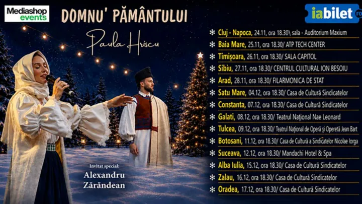 Turneu Concert de colinde Paula Hriscu: Domnu' Pământului | Invitat Alexandru Zărăndean