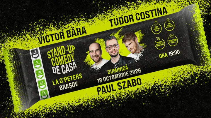 Brasov: Stand-Up Comedy cu Victor Băra, Tudor Costina & Paul Szabo