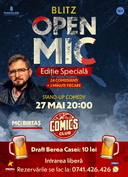 Stand-up Comedy OpenMic Editie Speciala la ComicsClub