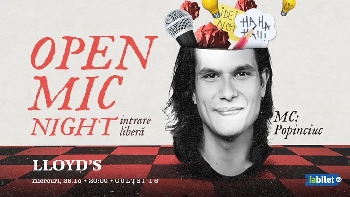 Lloyd's: Stand-up comedy Open Mic cu MC Popinciuc 28.10