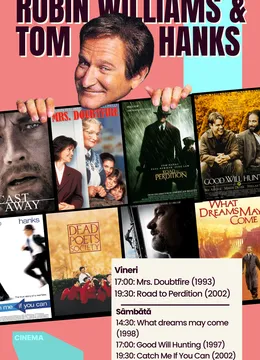 Robin Williams & Tom Hanks weekend - Râsete, lacrimi și emoții proiectate pe ecran