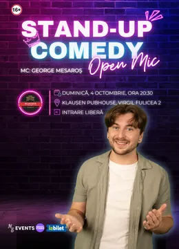 Cluj-Napoca: Stand-up Comedy Open-Mic cu George Mesaroș