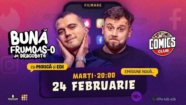 Buna Frumoas-o! cu Edi Rădoiu și Sergiu Mirică la ComicsClub ComicsClub!
