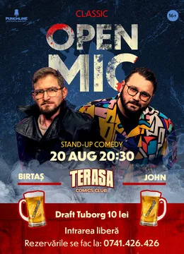 Stand-up Comedy OpenMic pe Terasa ComicsClub!