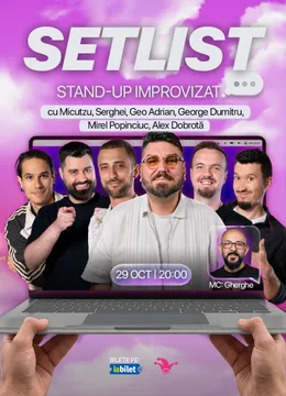 The Fool: Stand-up comedy SETLIST cu Micutzu, Serghei, Geo Adrian, George Dumitriu, Alex Dobrotă, Mirel Popinciuc, MC: Gherghe