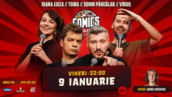 Stand-up cu Toma, Sorin Pârcălab, Ioana Luiza și Virgil la ComicsClub!