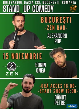 Stand-up comedy cu Danut Petre, Alexandru Pop si Sorin Onea