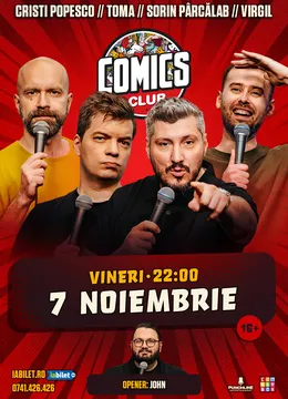 Stand-up cu Cristi Popesco, Toma, Sorin și Ioana Luiza la ComicsClub!