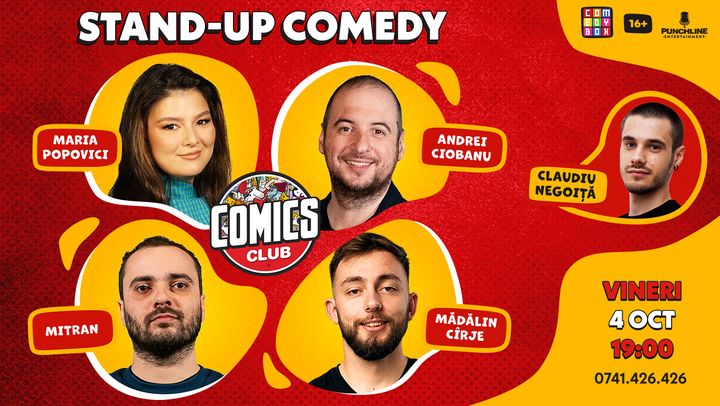 Stand-up cu Maria, Ciobanu, Cîrje și Mitran la ComicsClub!