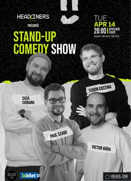 Cluj-Napoca: Stand Up Comedy cu Sașa Ciobanu, Victor Băra, Paul Szabo și Tudor Costina