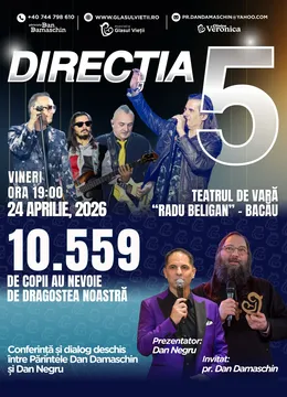 Bacau: Concert Directia5 & Conferinta in scop caritabil