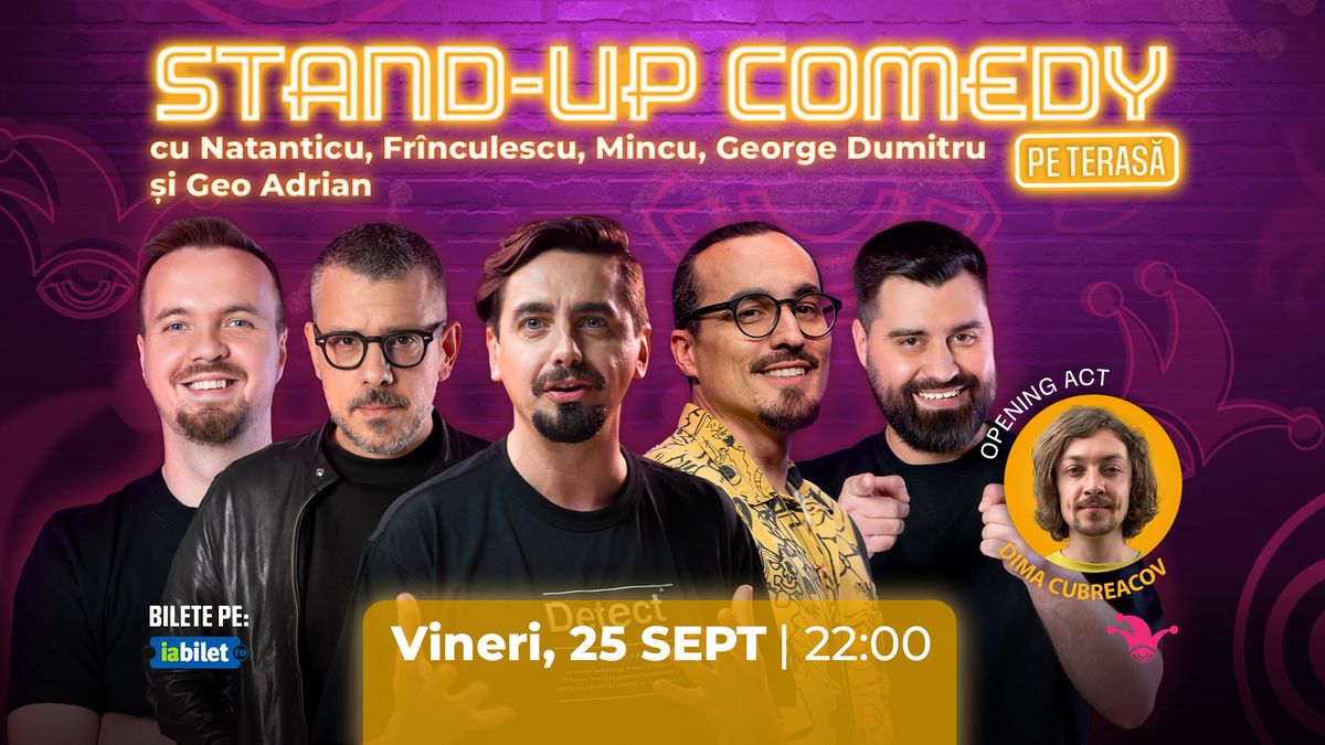 The Fool Terasa: Stand-up comedy cu Natanticu, Mincu, Frînculescu, George Dumitru și Geo Adrian