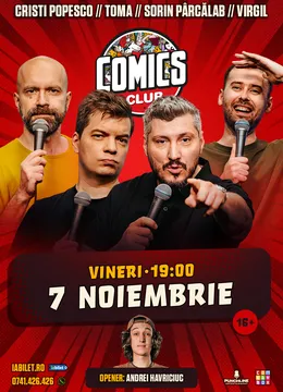 Stand-up cu Cristi Popesco, Toma, Sorin și Virgil pe Terasa ComicsClub!