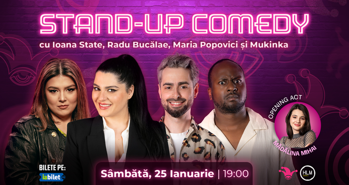 The Fool: Stand-up comedy cu Radu Bucălae, Maria Popovici, Ioana State și Mukinka