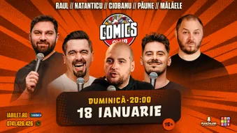 Stand-up cu Natanticu, Andrei Ciobanu, Raul Gheba și Bogdan Mălăele la ComicsClub!